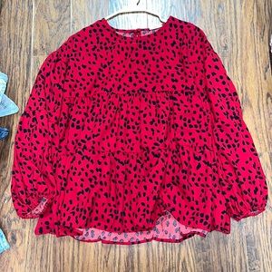 Dalmation print blouse